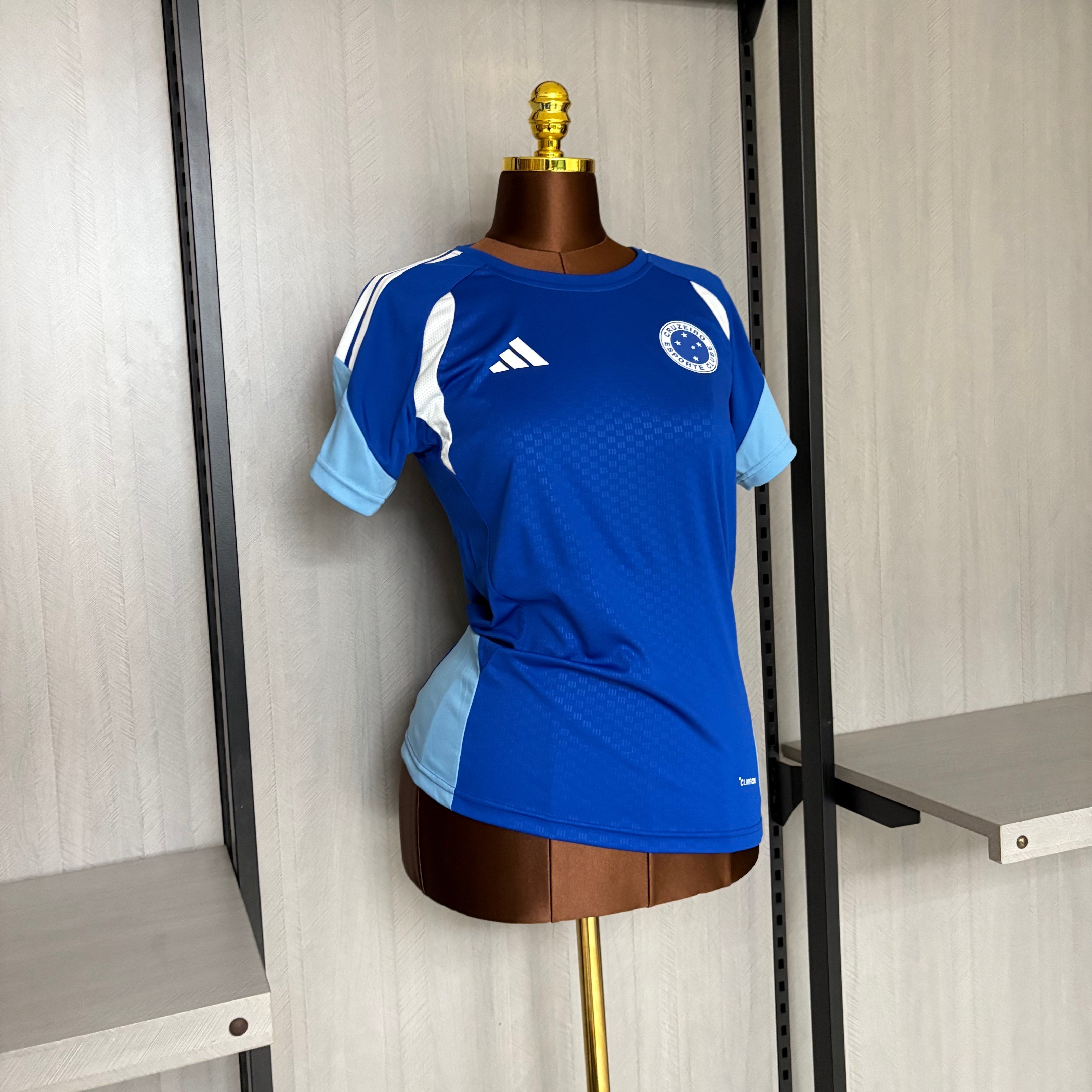 Camisa Cruzeiro de Treino 26/27 - Feminina Baby Look Azul