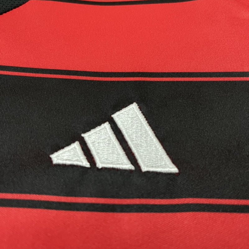 Conjunto Infantil Flamengo Titular 25/26 - Preto e Vermelho