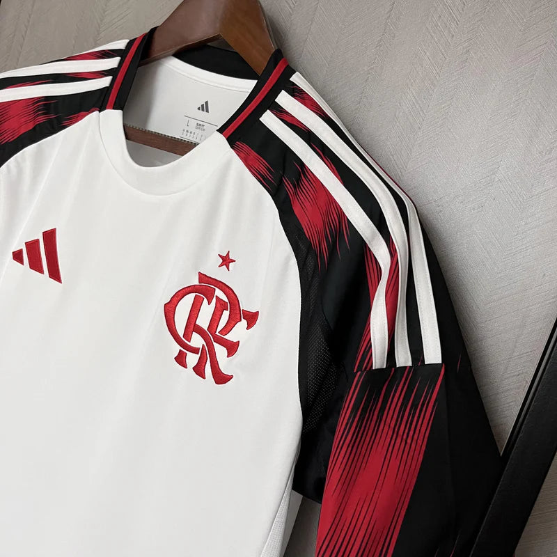Camisa Flamengo Fora 25/26 - Branca e Vermelha