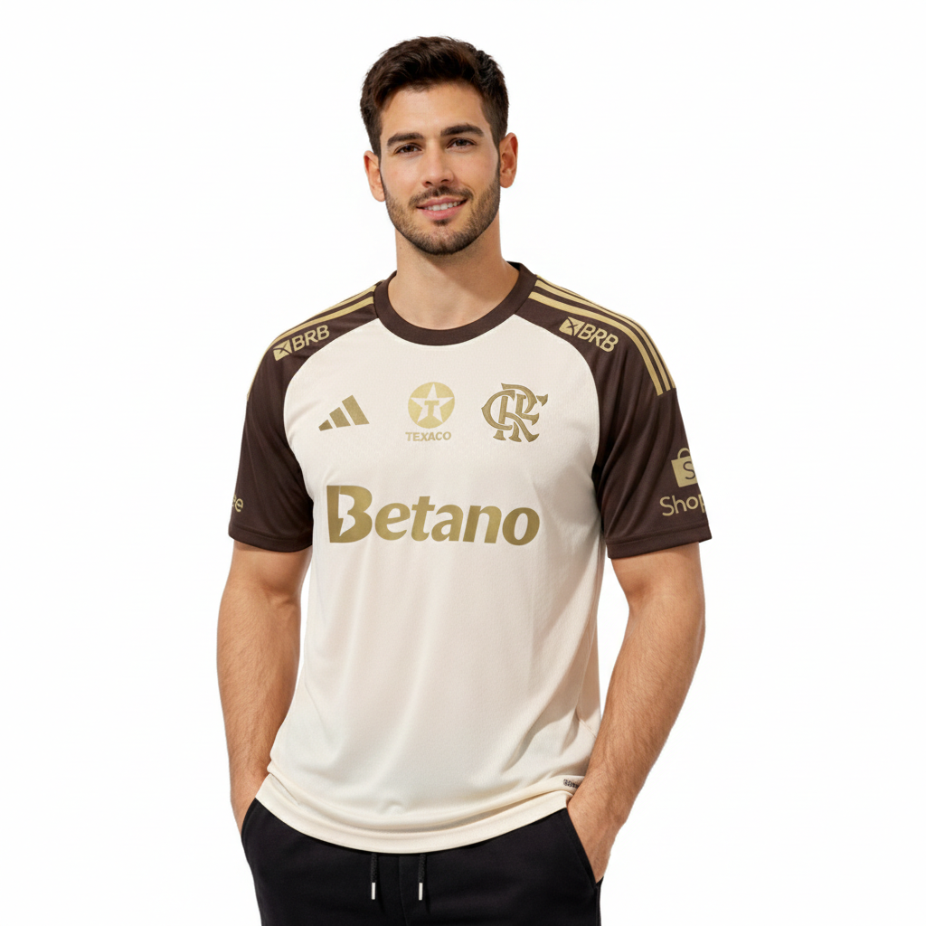 Camisa Flamengo Treino Comissão 2026 - Bege