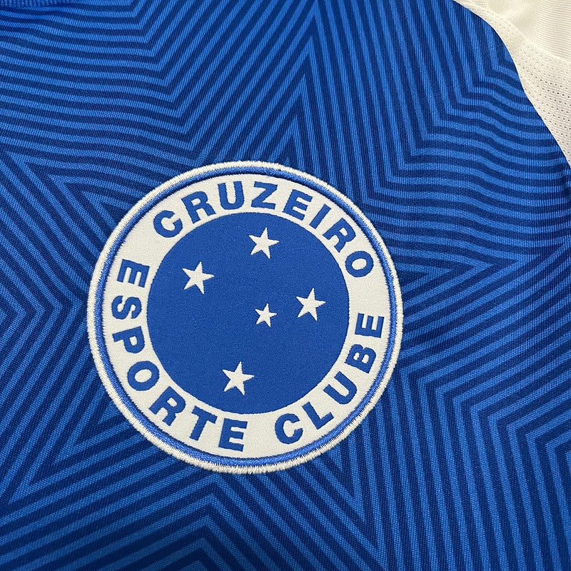 Camisa Cruzeiro I 25/26 - Azul e Branco - Patrocínio Betfair