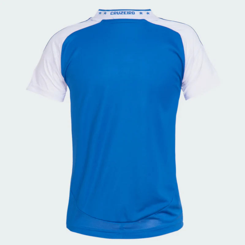 Camisa Cruzeiro I 25/26 - Azul e Branco - Feminino Baby Look