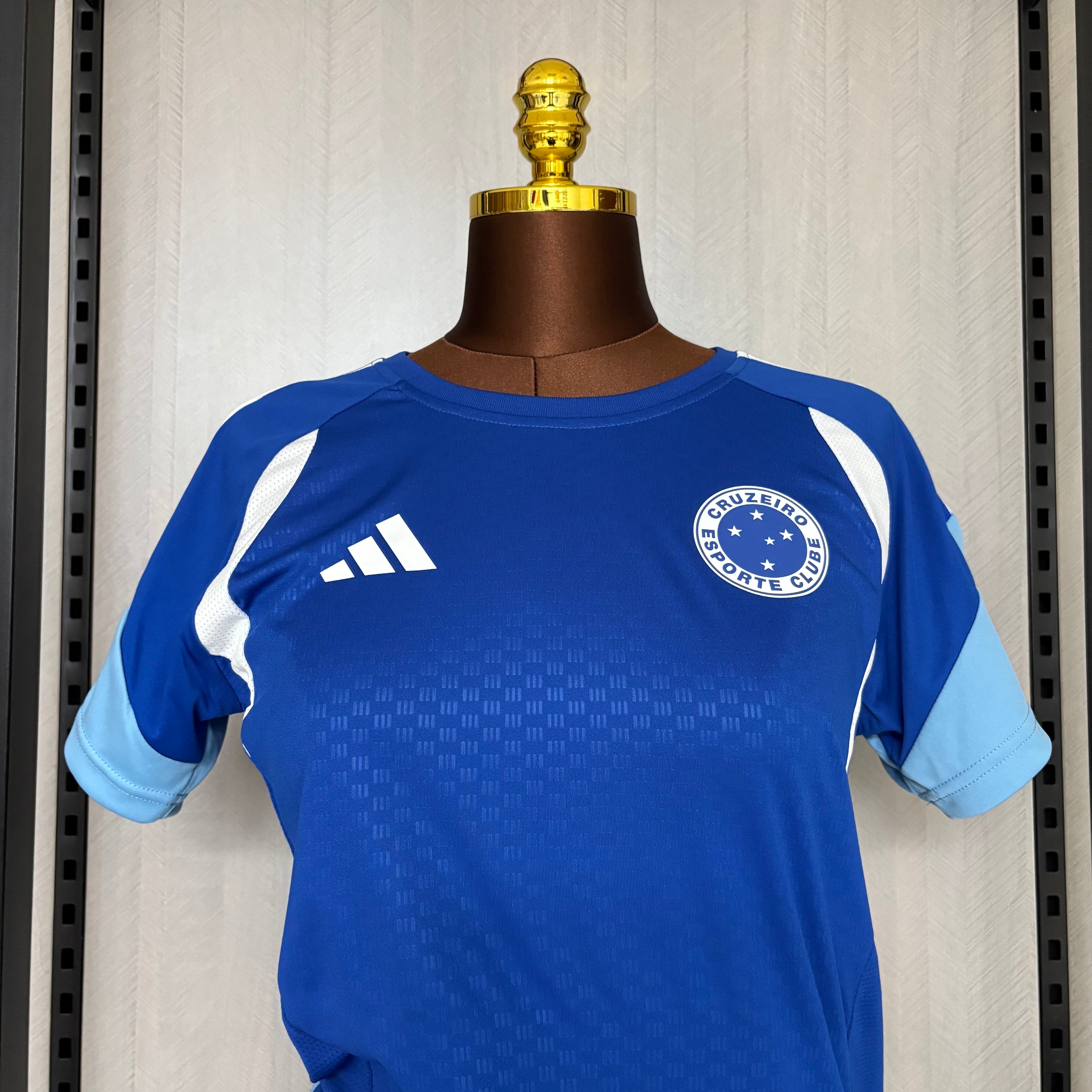 Camisa Cruzeiro de Treino 26/27 - Feminina Baby Look Azul