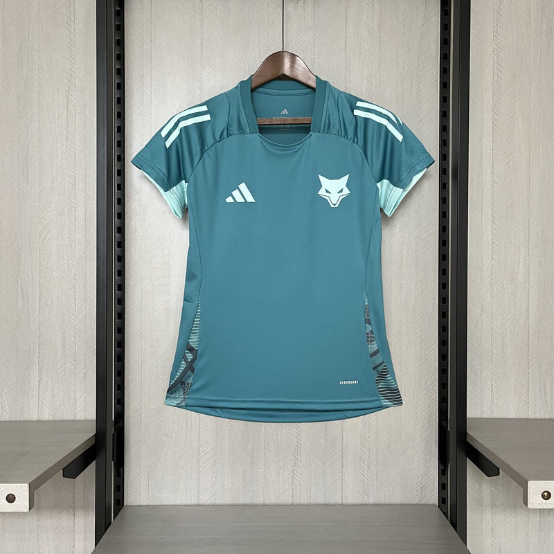 Camisa Cruzeiro de Treino 25/26 - Versão Feminina Baby Look Azul Turquesa