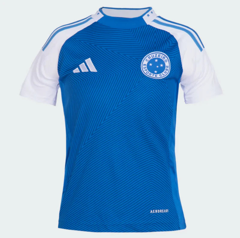 Camisa Cruzeiro I 25/26 - Azul e Branco - Feminino Baby Look